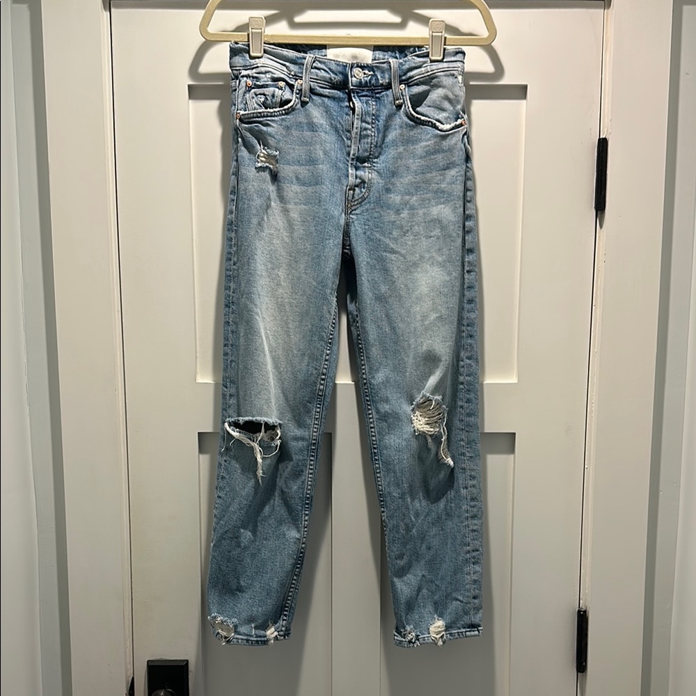 Light Blue Distressed Women's Jeans